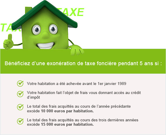 Exonération de taxe foncière 